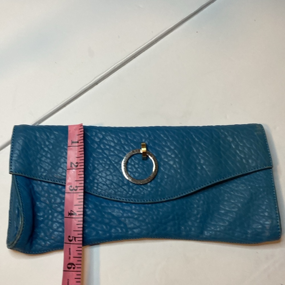 Alexis Hudson teal leather clutch - Picture 6 of 6